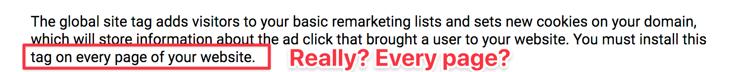 Track only when it makes sense - conditionally including the Adwords tracking script